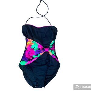 80s Black Swimsuit S Vintage